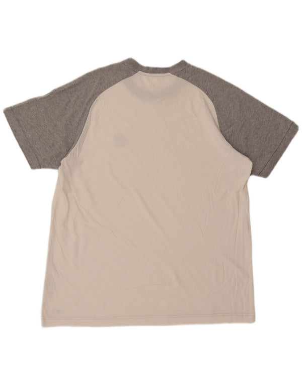 Мужская футболка LOTTO Top UK 46/46 3XL Белый Хлопок с цветными блоками