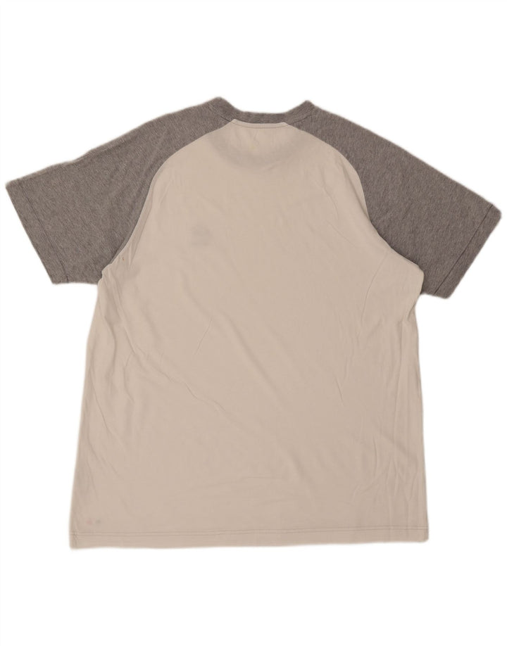 Мужская футболка LOTTO Top UK 46/46 3XL Белый Хлопок с цветными блоками