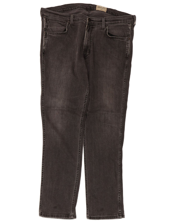 Мужские узкие джинсы Wrangler W38 L32, серый хлопок