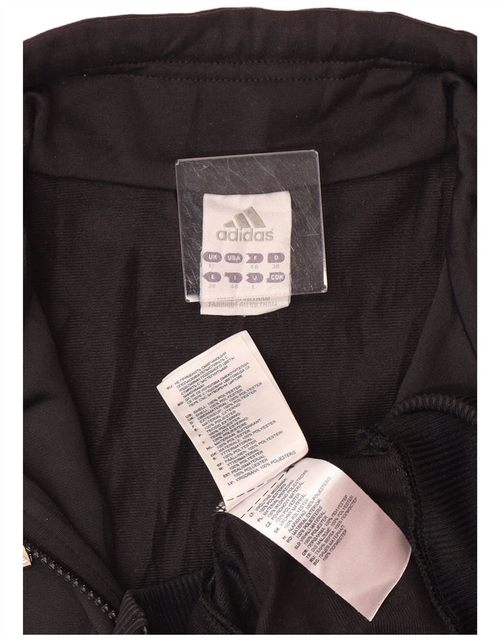Женская спортивная куртка ADIDAS UK 12, средний черный полиэстер