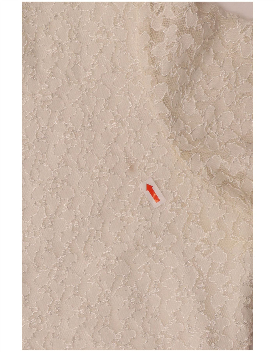 Винтажная женская блузка-рубашка с коротким рукавом IT 42 Medium Off White Полиамид