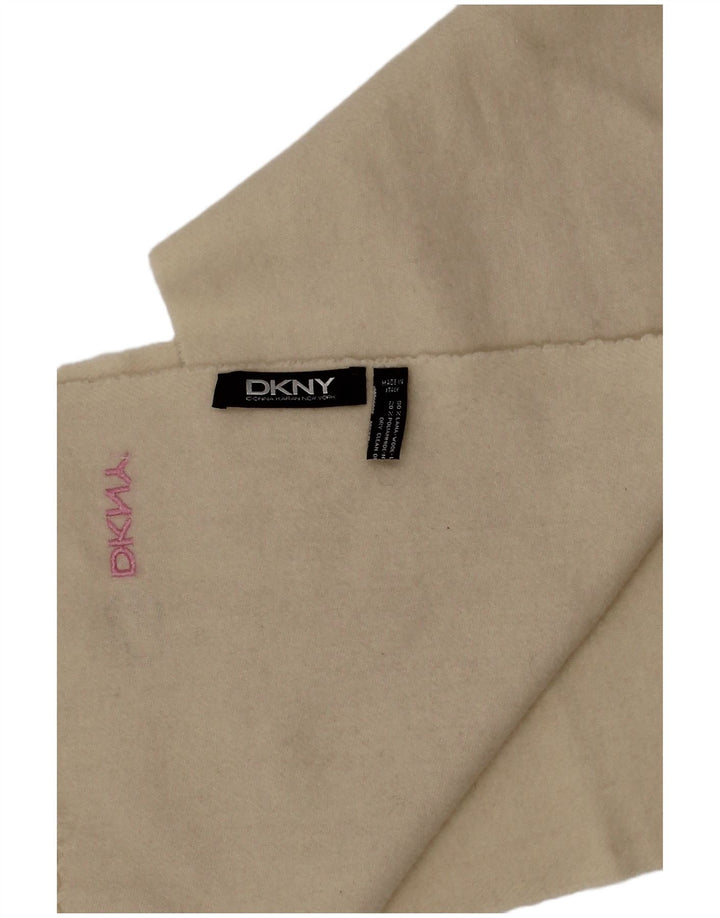 Женский прямоугольный шарф Dkny, белый шерстяной шарф одного размера