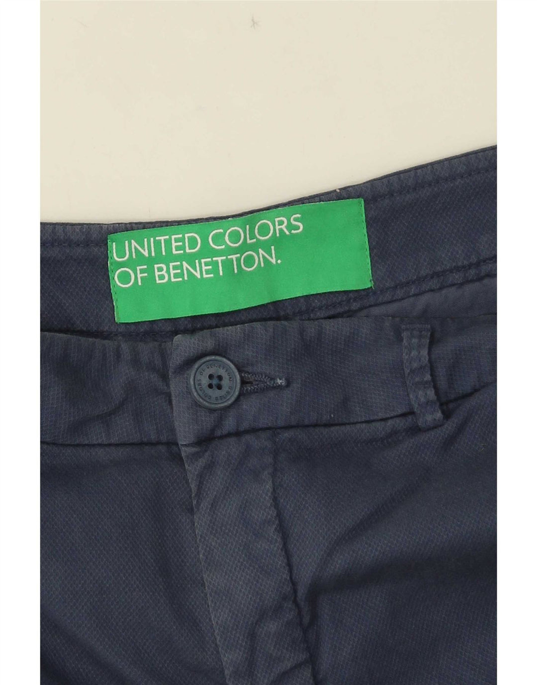 Женские шорты чинос Benetton W30, средние, темно-синие