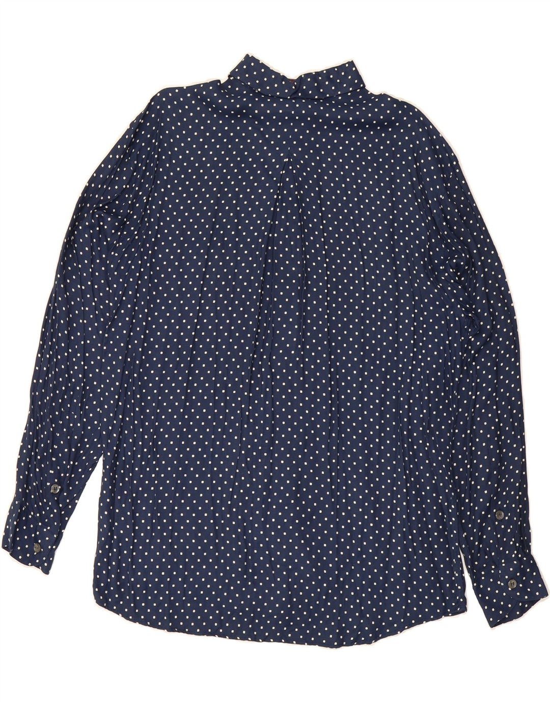 XACUS Mens Shirt Large Navy Blue Spotted Rayon Vintage Xacus and Second-Hand Xacus from Messina Hembry 