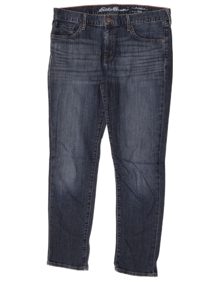 Женские узкие джинсы-капри Eddie Bauer, США 8, средние W32 L20, синие