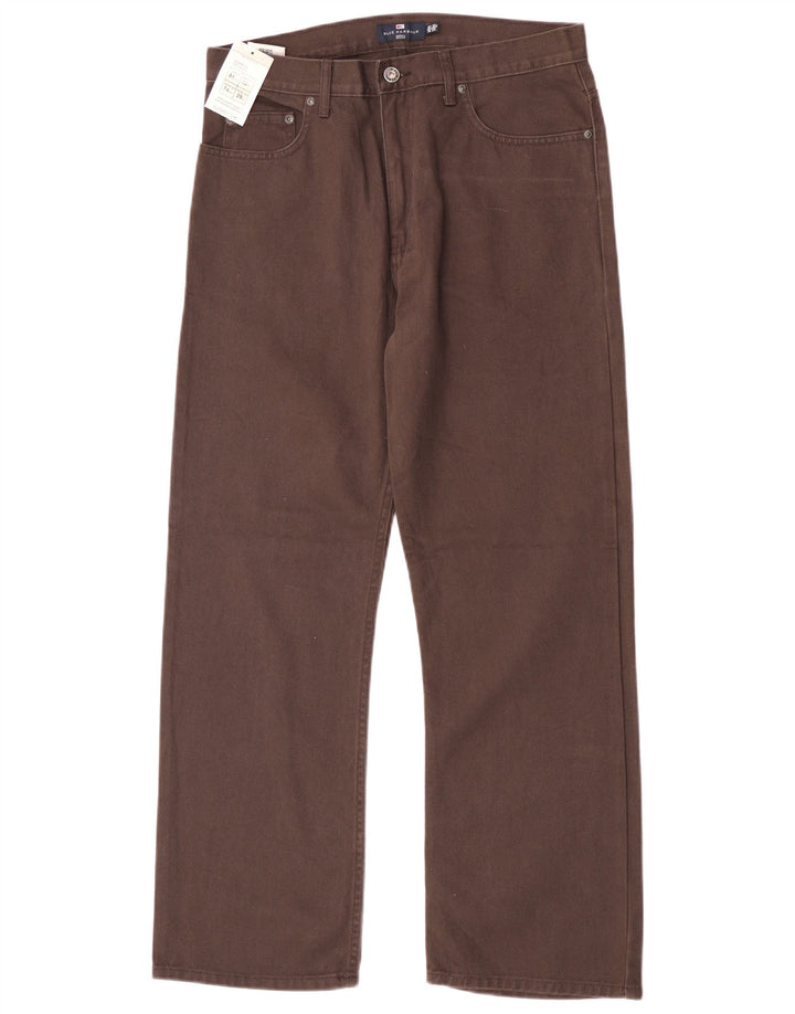 Мужские прямые джинсы Marks & Spencer Blue Harbor W32 L29 коричневые, хлопок