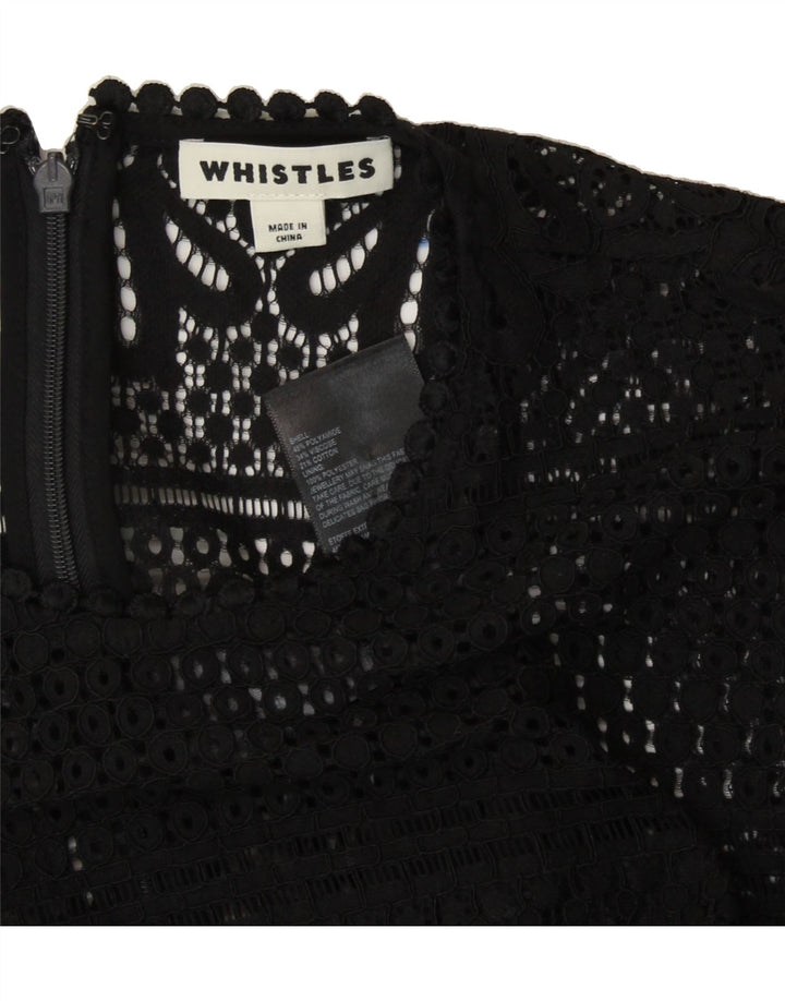 WHISTLE Womens Long Sleeve Tiered Dress UK 8 Small Black Polyamide Vintage Whistle and Second-Hand Whistle from Messina Hembry 