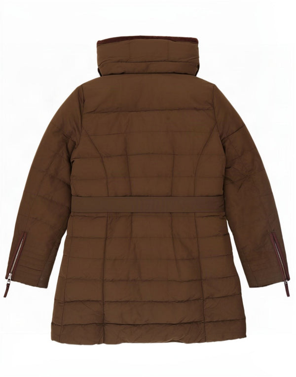 Женская стеганая куртка с капюшоном Zara UK 18 XL, полиэстер цвета хаки