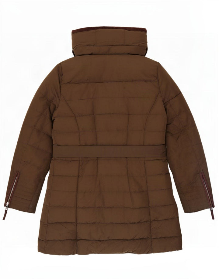 Женская стеганая куртка с капюшоном Zara UK 18 XL, полиэстер цвета хаки