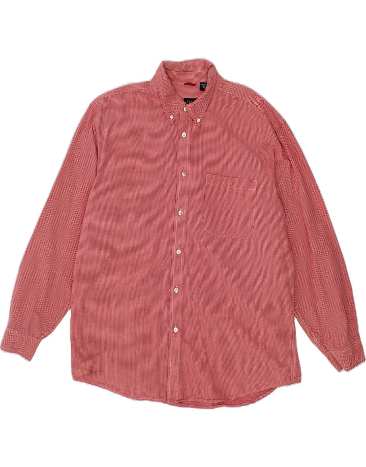 IZOD Mens Shirt Large Red Check Cotton Vintage Izod and Second-Hand Izod from Messina Hembry 
