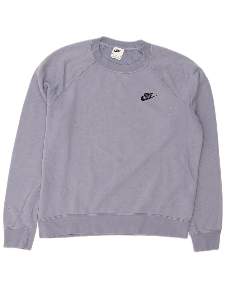 Женский свитер NIKE UK 14, хлопковый средний синий цвет