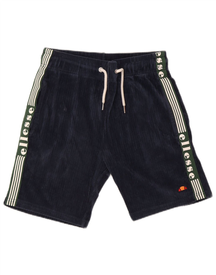 Ellesse Мужские спортивные шорты с графическим рисунком, маленькие, темно-синие, хлопковые