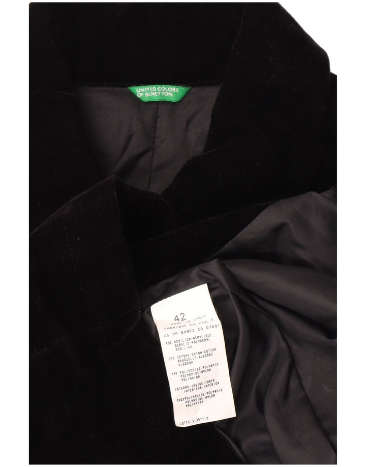Женская вельветовая куртка Benetton IT 42 Medium, черный акрил