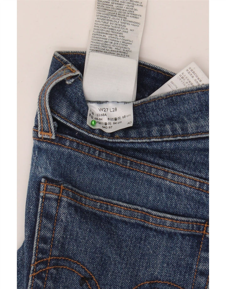Женские прямые джинсы Levi's W27 L28 синие, хлопок