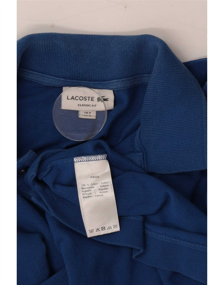 Мужская рубашка поло Lacoste классического кроя, размер 4, средний синий хлопок