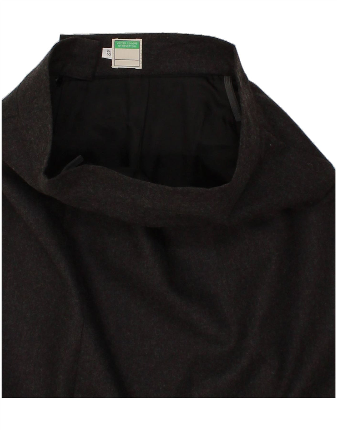 BENETTON Womens Straight Skirt IT 42 Medium W28  Grey Acetate Vintage Benetton and Second-Hand Benetton from Messina Hembry 