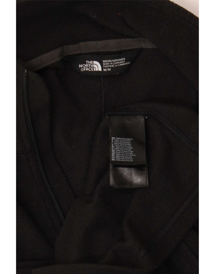 Мужской флисовый джемпер с воротником на молнии The North Face, средний черный, полиэстер