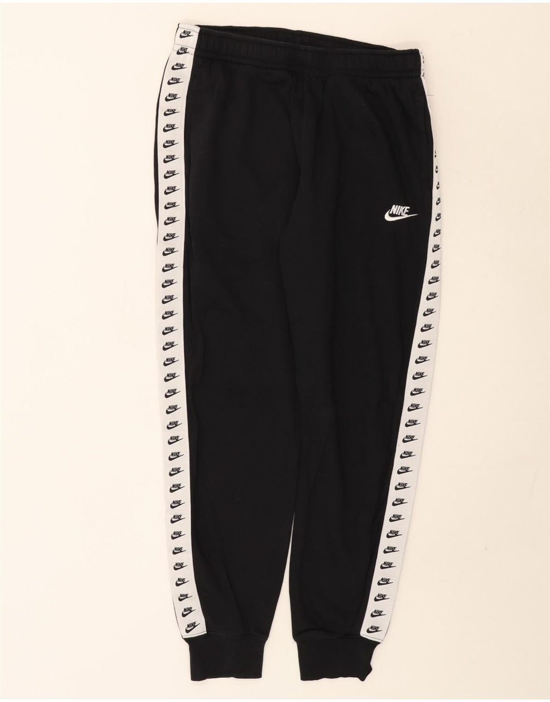 Мужские спортивные брюки Nike с графическим рисунком, джоггеры, средние, черные, с цветными блоками
