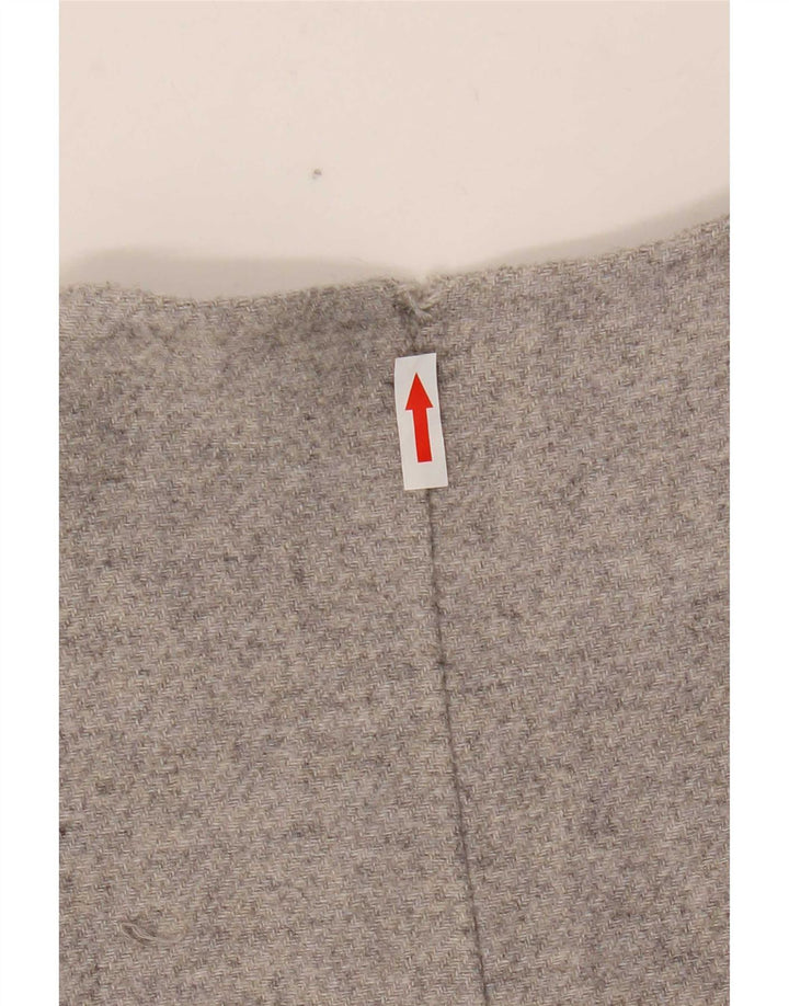 Женское пальто оверсайз с рукавом 3/4 Zara UK 10, маленькое серое шерстяное пальто