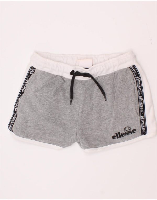 Спортивные шорты Ellesse для девочек с рисунком, 8–9 лет, серые, хлопковые с цветными блоками