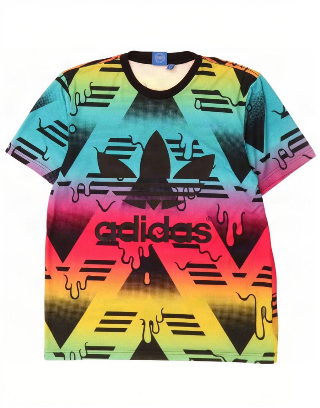 Мужская футболка Adidas с графическим рисунком, средний разноцветный полиэстер