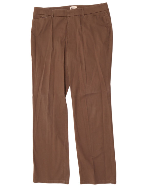 Женские прямые повседневные брюки Dockers идеального кроя США 16 2XL W36 L34 Коричневые