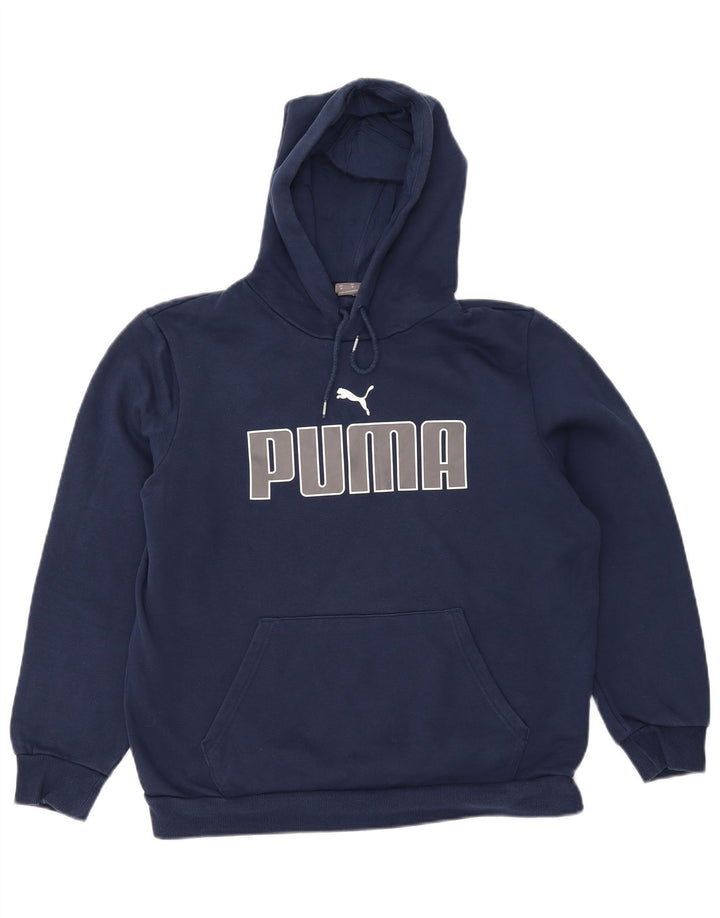 Женский джемпер с капюшоном PUMA Oversized с рисунком UK 14, средний темно-синий, хлопок