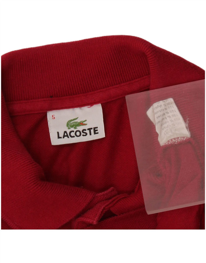 Мужская рубашка-поло LACOSTE, размер 5, большая, красная, хлопок