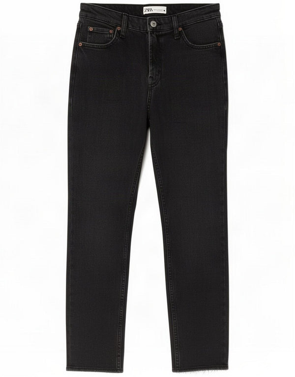 Zara Женские узкие джинсы EU 36 Small W26 L26 Черный хлопок