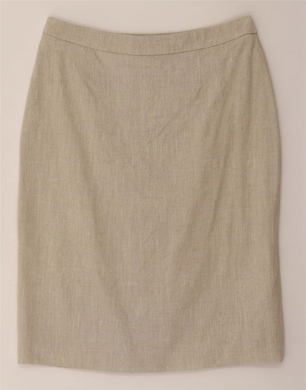 Женская юбка-карандаш Hobbs UK 14, большая W32, бежевая