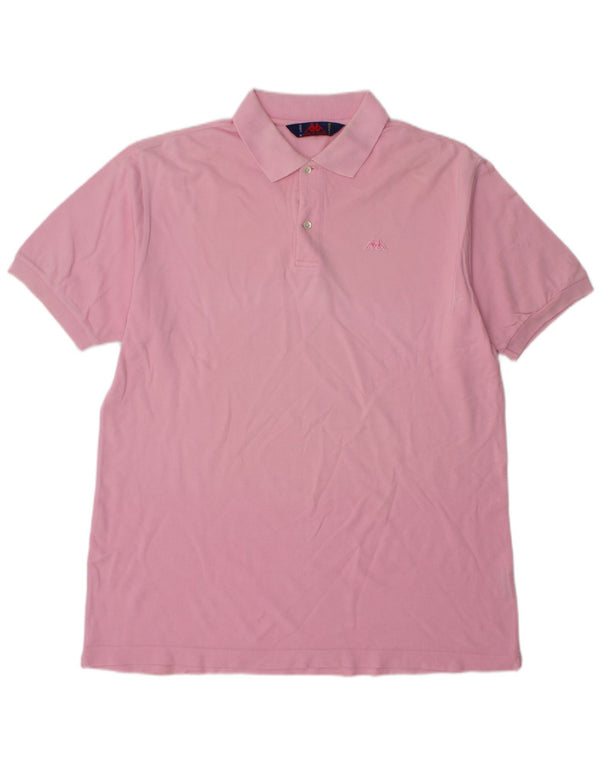 Kappa Mens Polo Shirt Large Pink Cotton