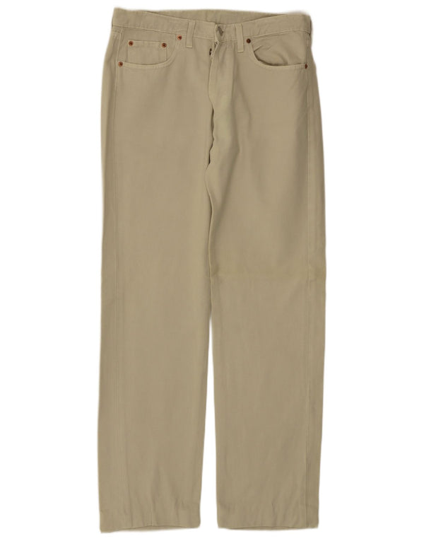 Мужские прямые повседневные брюки Levi's 501 W34 L31, зеленый хлопок