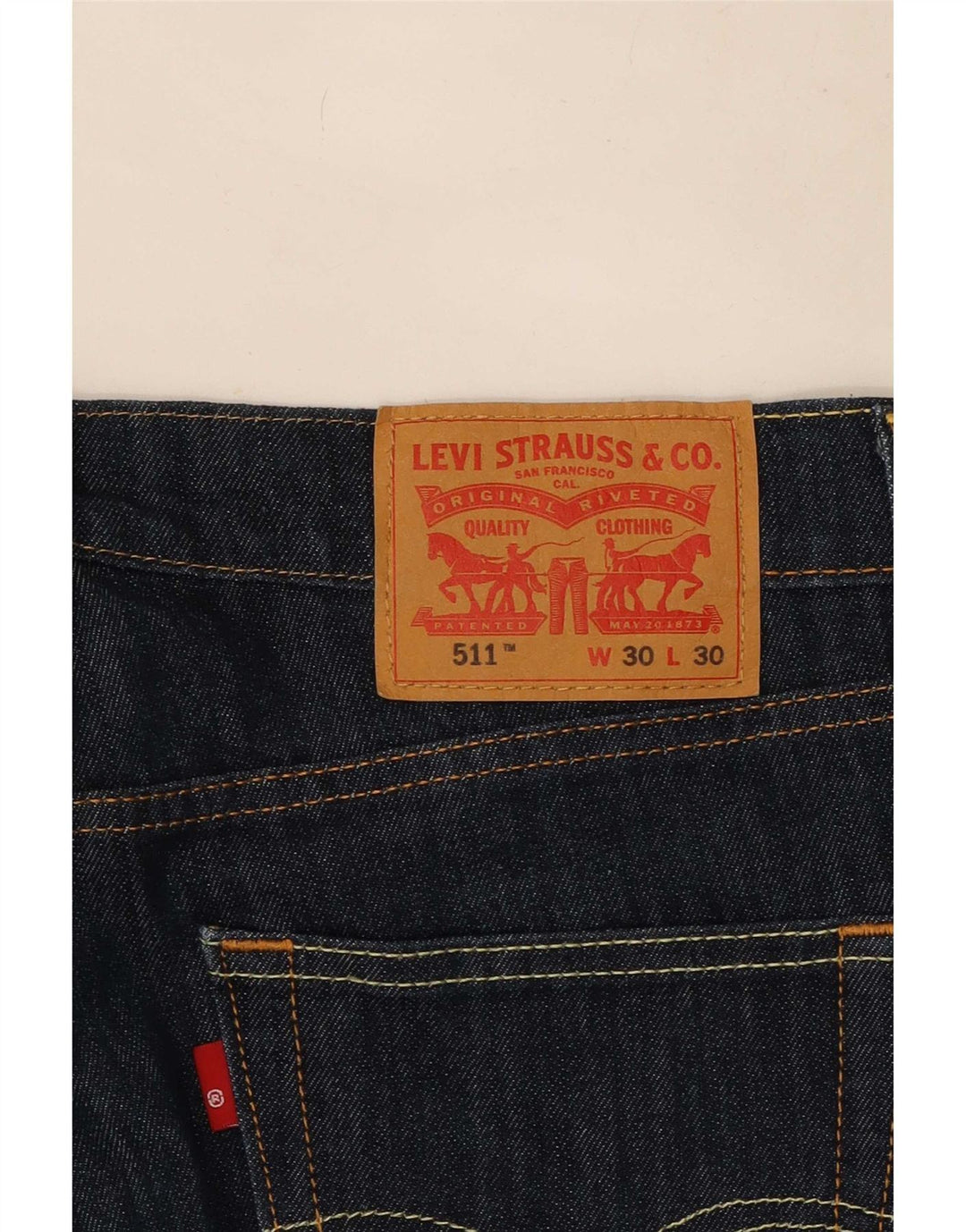 Мужские джинсы Levi's 511 Slim W30 L30 Темно-синие, хлопок