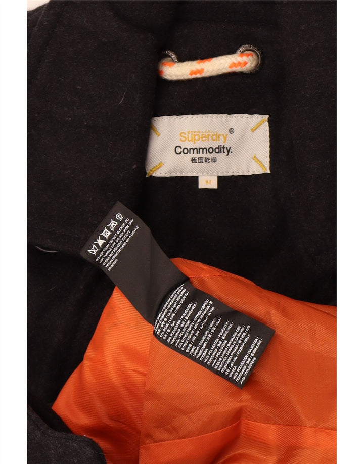 Мужское бушлат Superdry Commodity UK 38, средний черный, шерсть