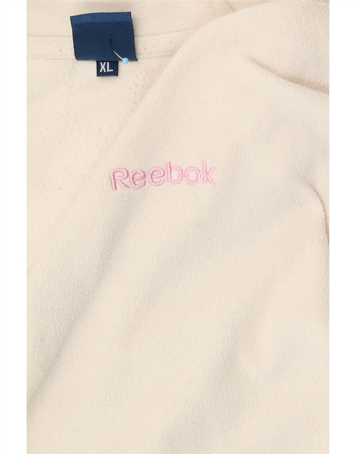 Женский флисовый джемпер Reebok UK 18 XL, белый полиэстер