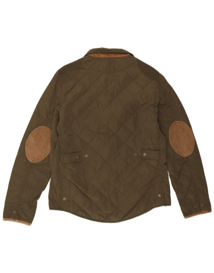 Женская стеганая куртка Massimo Dutti EU 38, средний зеленый нейлон