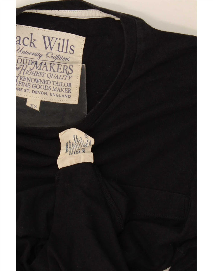 Мужской топ Jack Wills с длинным рукавом XS, черный хлопок