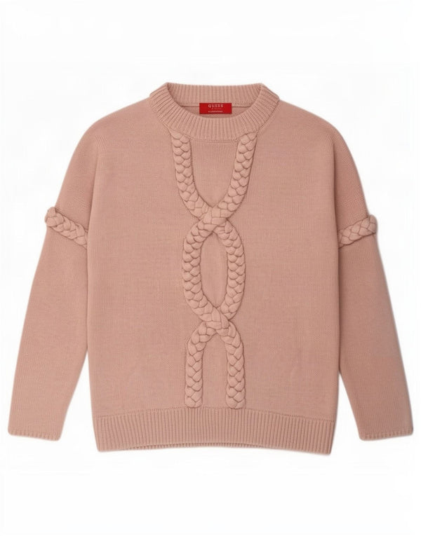 Женский джемпер с высоким воротником Guess UK 4 XS, розовый акрил