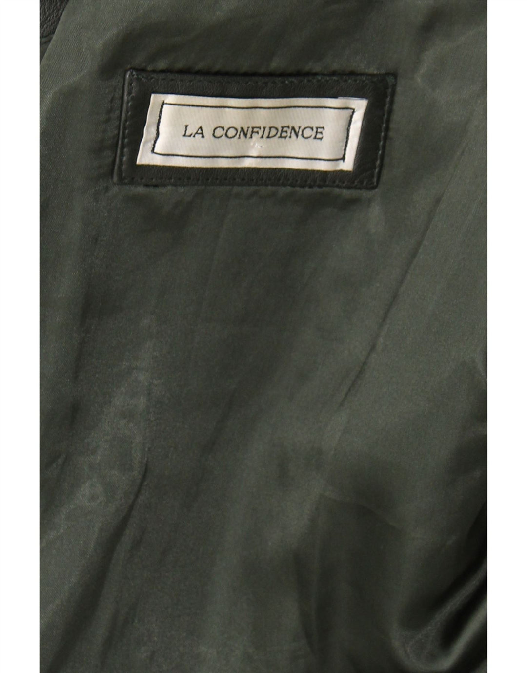 VINTAGE Womens Leather Coat UK 16 Large Green Leather Vintage Vintage and Second-Hand Vintage from Messina Hembry 