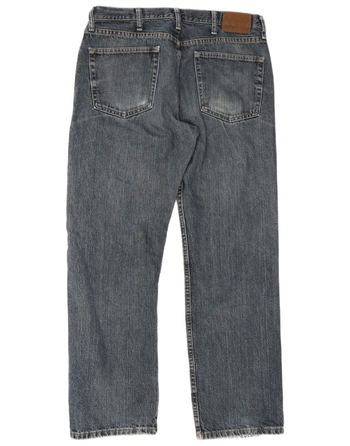 Мужские прямые джинсы Wrangler стандартного кроя W34 L29, синий хлопок