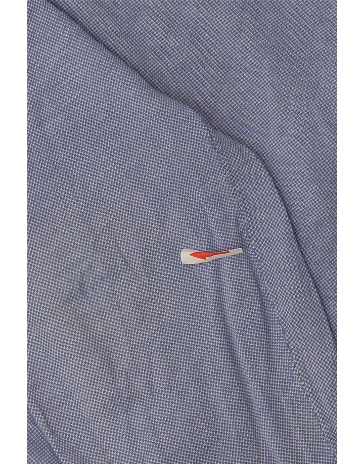 Мужской джемпер с v-образным вырезом Massimo Dutti, большой синий хлопок, большой размер