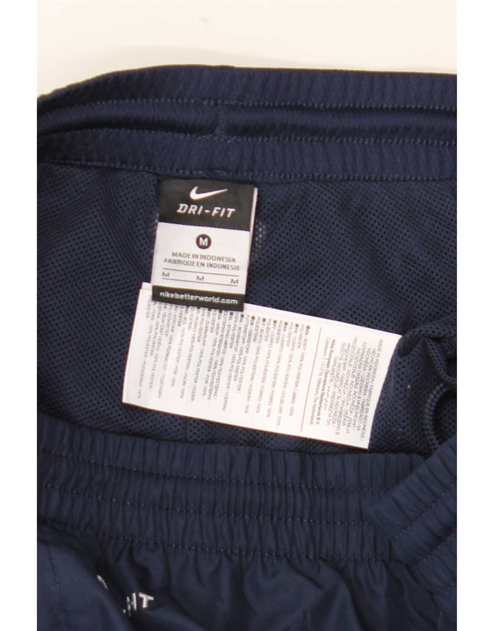 Мужские спортивные брюки-капри Nike Dri Fit, средние темно-синие брюки из полиэстера