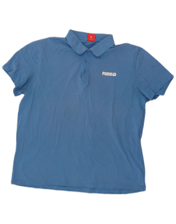 Мужская рубашка-поло PUMA XL, синяя, хлопок