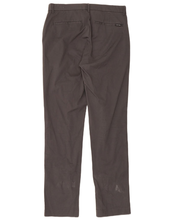 Мужские зауженные брюки-чиносы Calvin Klein W32 L32, серый хлопок