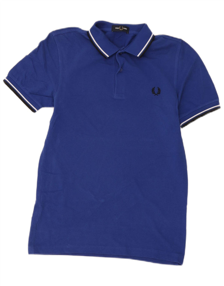 Мужская рубашка-поло Fred Perry, маленькая синяя, хлопок