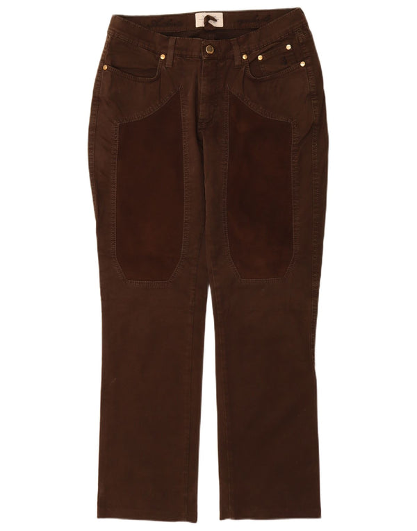 Женские прямые повседневные брюки Jeckerson W32 L30, коричневые, хлопковые