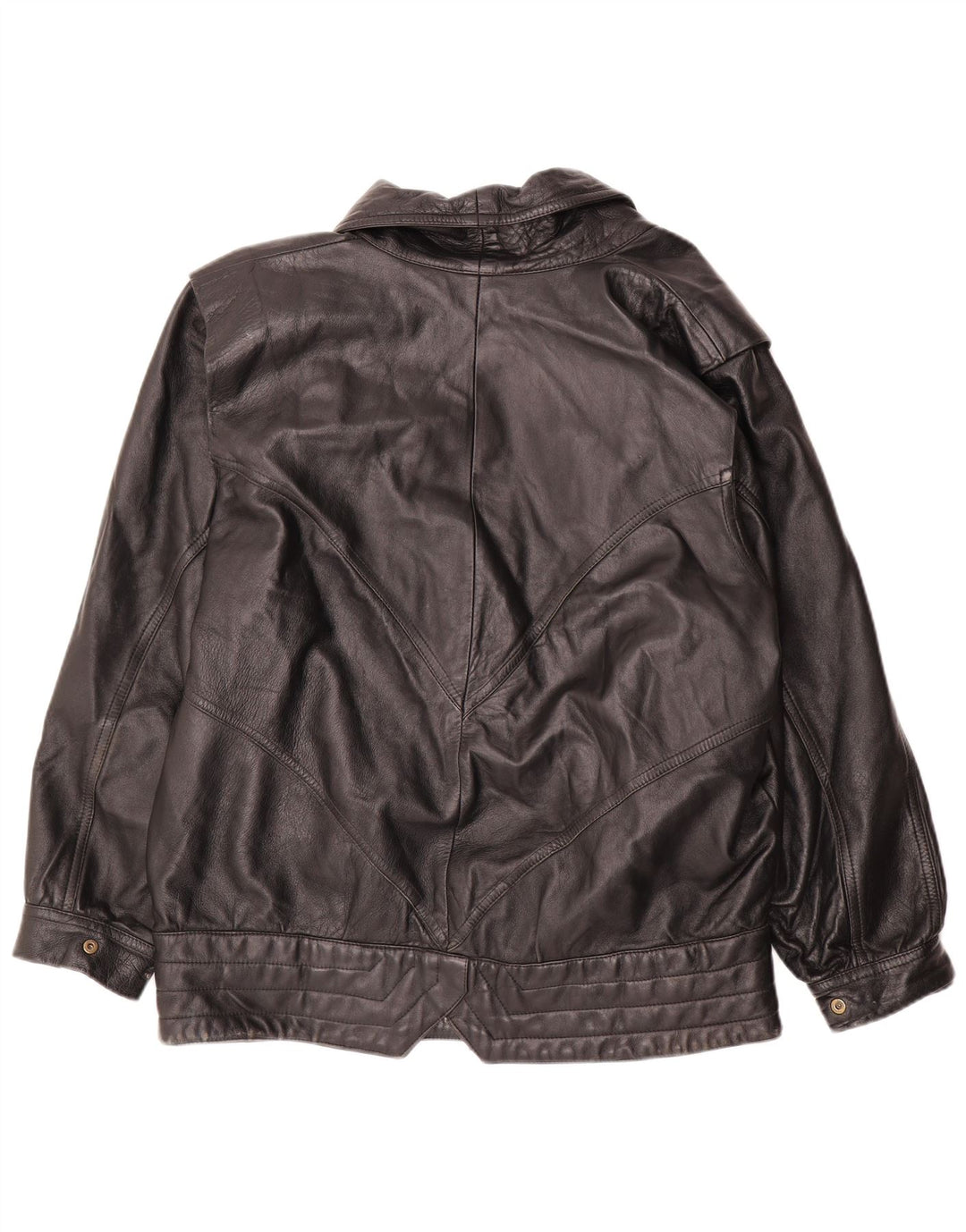 PELLETTERIA Женская кожаная куртка UK 20 2XL Черная кожа