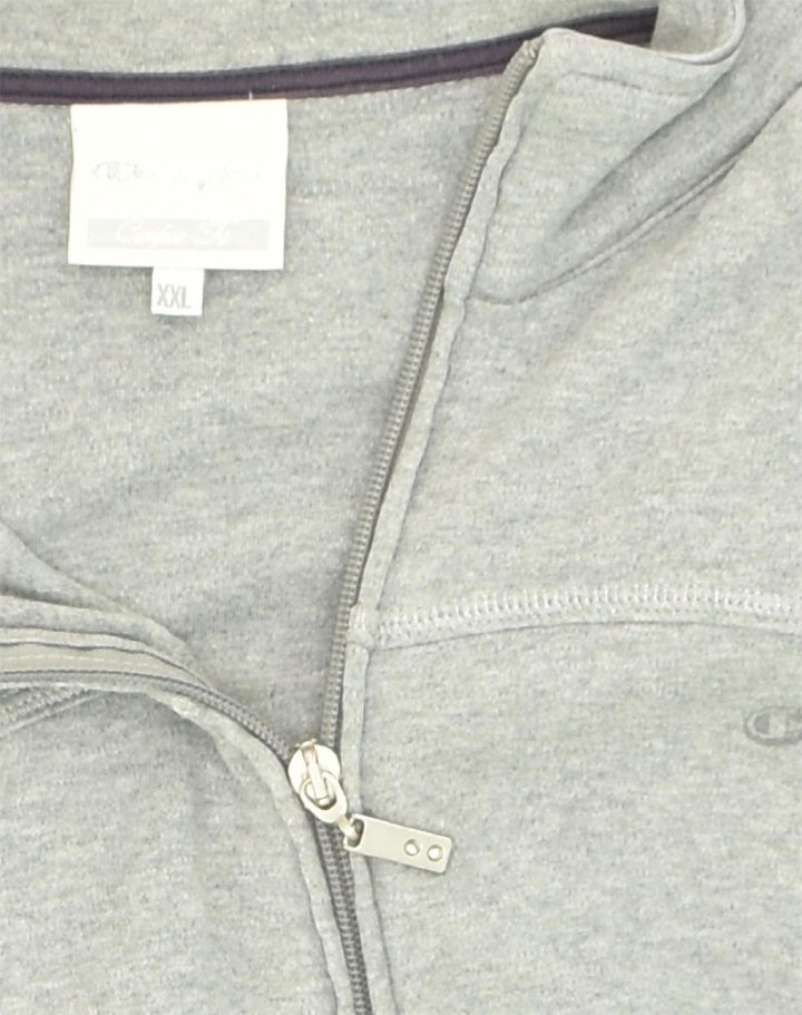 CHAMPION Womens Tracksuit Top Jacket UK 20 2XL Grey Cotton | Vintage Champion | Thrift | Second-Hand Champion | Used Clothing | Messina Hembry 