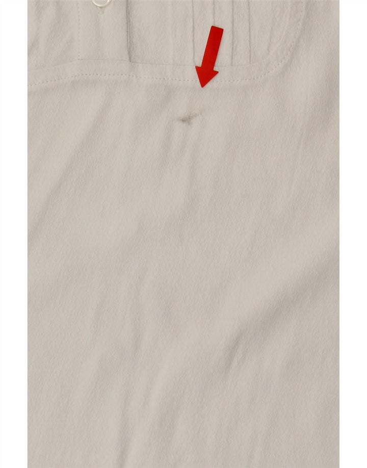 TRUSSARDI JEANS Womens Sleeveless Blouse Top IT 42 Medium White Viscose Vintage Trussardi Jeans and Second-Hand Trussardi Jeans from Messina Hembry 