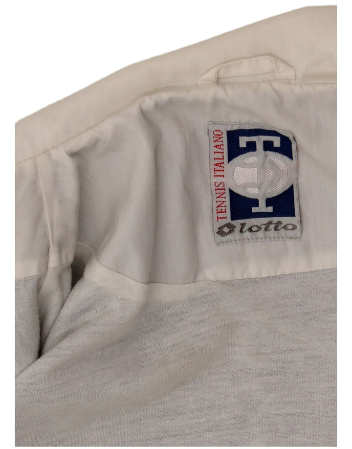 Мужской спортивный костюм Lotto, большая белая куртка с цветными блоками